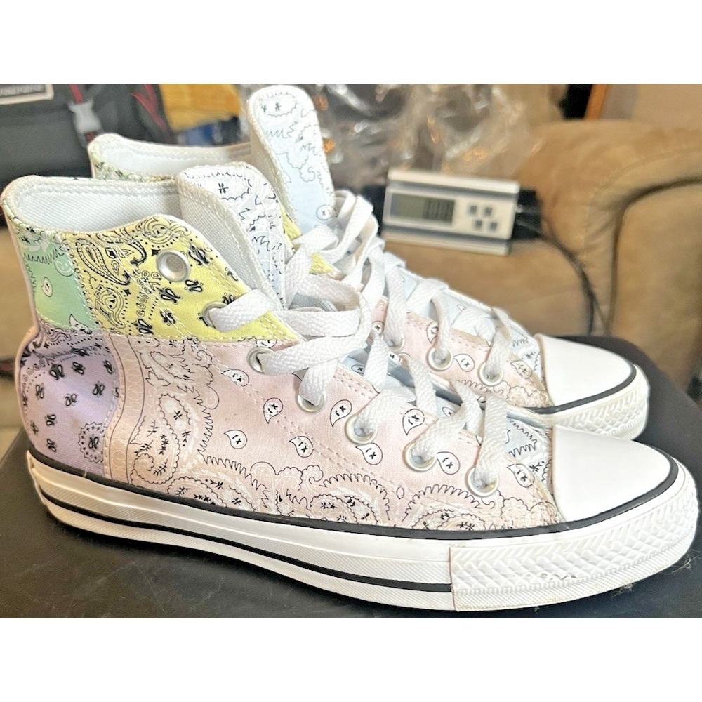 Converse Chuck Taylor All Star High Top Pastel Bandana M 5 W 7 Patchwork Canvas